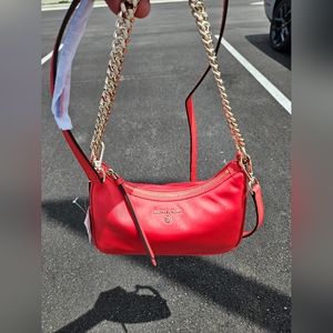 Michael Kors Jet Set Small Charm Convertible Pouchette Crossbody Handbag